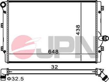 JPN 60C9060-JPN - Радиатор, охлаждане на двигателя vvparts.bg