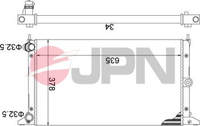 JPN 60C9068-JPN - Радиатор, охлаждане на двигателя vvparts.bg