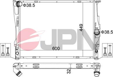 JPN 60C9009-JPN - Радиатор, охлаждане на двигателя vvparts.bg