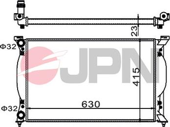 JPN 60C9004-JPN - Радиатор, охлаждане на двигателя vvparts.bg