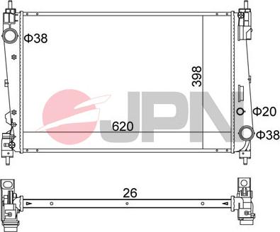 JPN 60C9018-JPN - Радиатор, охлаждане на двигателя vvparts.bg