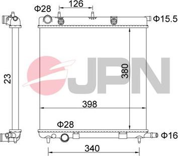 JPN 60C9013-JPN - Радиатор, охлаждане на двигателя vvparts.bg