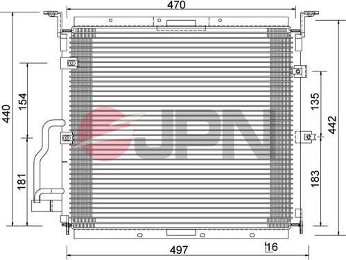 JPN 60C9081-JPN - Кондензатор, климатизация vvparts.bg