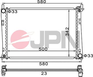 JPN 60C9026-JPN - Радиатор, охлаждане на двигателя vvparts.bg