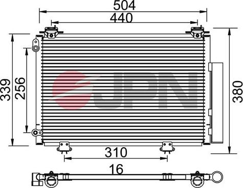 JPN 60C9135-JPN - Кондензатор, климатизация vvparts.bg