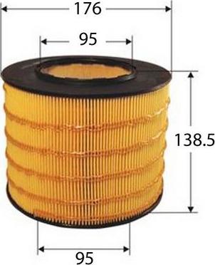 JS Asakashi A0163 - Въздушен филтър vvparts.bg