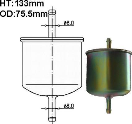 JS Asakashi FS304M - Горивен филтър vvparts.bg