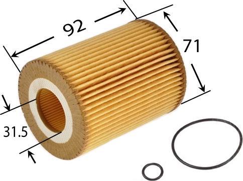 JS Asakashi OE34001 - Маслен филтър vvparts.bg