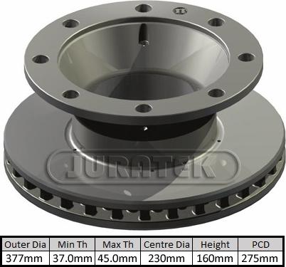 Juratek BP105 - Спирачен диск vvparts.bg