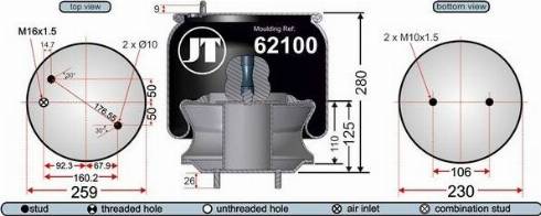 Juratek JAA62101 - Маншон, въздушно окачване vvparts.bg