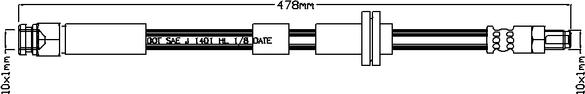 Juratek JBH1044 - Спирачен маркуч vvparts.bg