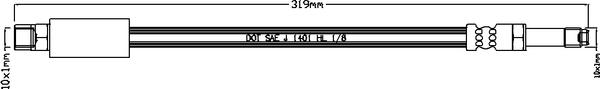 Juratek JBH1048 - Спирачен маркуч vvparts.bg