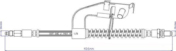 Juratek JBH1043R - Спирачен маркуч vvparts.bg