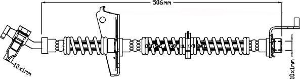 Juratek JBH1298R - Спирачен маркуч vvparts.bg