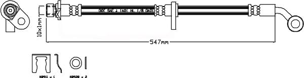 Juratek JBH1282R - Спирачен маркуч vvparts.bg