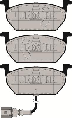 Juratek JCP4454 - Комплект спирачно феродо, дискови спирачки vvparts.bg