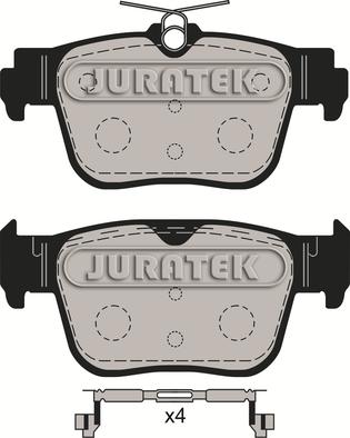 Juratek JCP4057 - Комплект спирачно феродо, дискови спирачки vvparts.bg