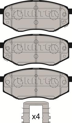 Juratek JCP4005 - Комплект спирачно феродо, дискови спирачки vvparts.bg