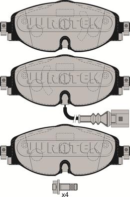 Juratek JCP4265 - Комплект спирачно феродо, дискови спирачки vvparts.bg