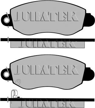 Juratek JCP5167 - Комплект спирачно феродо, дискови спирачки vvparts.bg