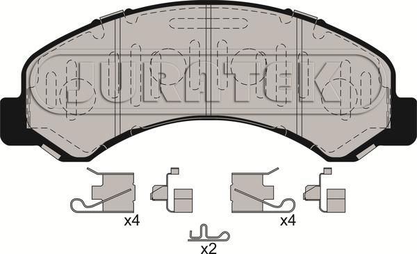 Juratek JCP010 - Комплект спирачно феродо, дискови спирачки vvparts.bg