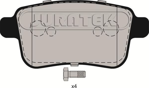 Juratek JCP039 - Комплект спирачно феродо, дискови спирачки vvparts.bg