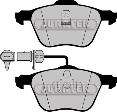 Juratek JCP1497 - Комплект спирачно феродо, дискови спирачки vvparts.bg