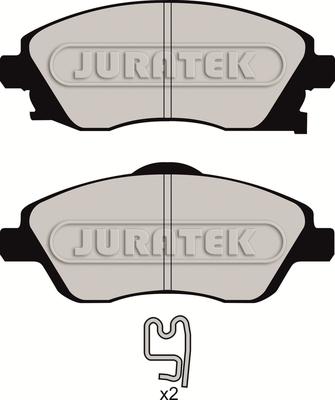 Juratek JCP1424 - Комплект спирачно феродо, дискови спирачки vvparts.bg