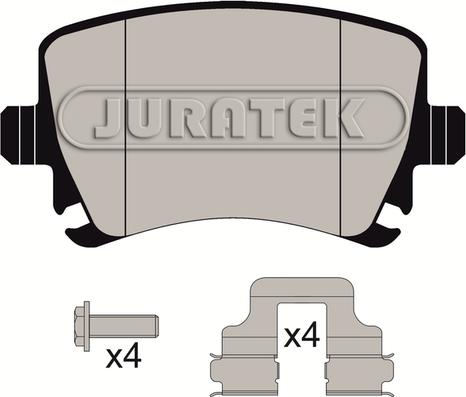 Juratek JCP1636 - Комплект спирачно феродо, дискови спирачки vvparts.bg