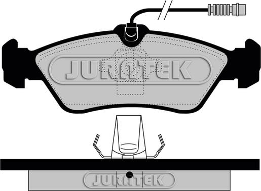 Juratek JCP1045 - Комплект спирачно феродо, дискови спирачки vvparts.bg