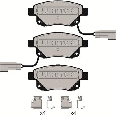 Juratek JCP113 - Комплект спирачно феродо, дискови спирачки vvparts.bg