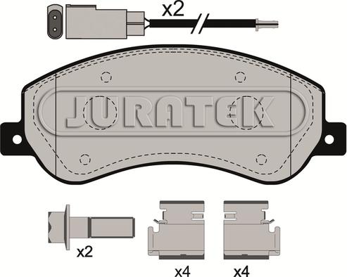 Juratek JCP112 - Комплект спирачно феродо, дискови спирачки vvparts.bg