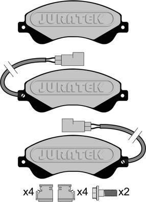 Juratek JCP117 - Комплект спирачно феродо, дискови спирачки vvparts.bg