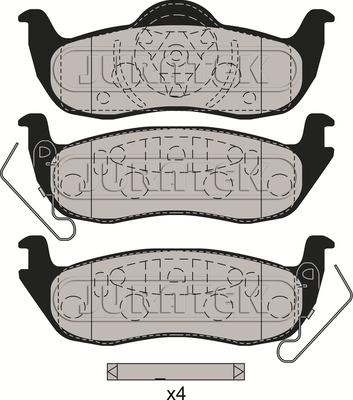 Juratek JCP135 - Комплект спирачно феродо, дискови спирачки vvparts.bg