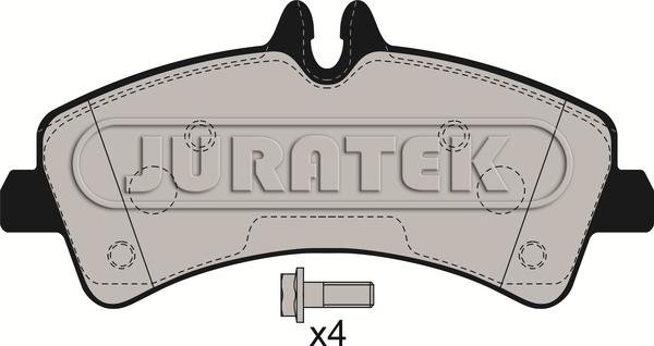 Juratek JCP124 - Комплект спирачно феродо, дискови спирачки vvparts.bg