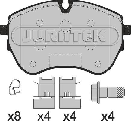 Juratek JCP8605 - Комплект спирачно феродо, дискови спирачки vvparts.bg