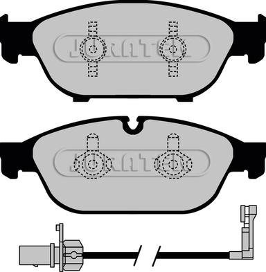 Juratek JCP8001 - Комплект спирачно феродо, дискови спирачки vvparts.bg