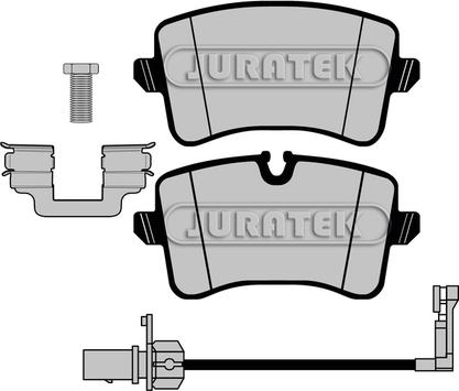 Juratek JCP8003 - Комплект спирачно феродо, дискови спирачки vvparts.bg