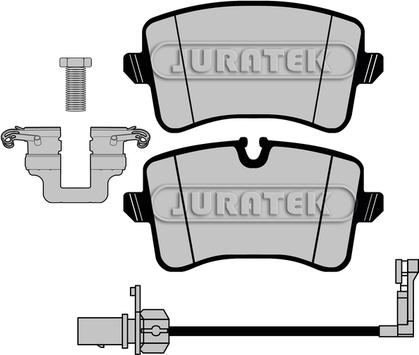 Juratek JCP8002 - Комплект спирачно феродо, дискови спирачки vvparts.bg