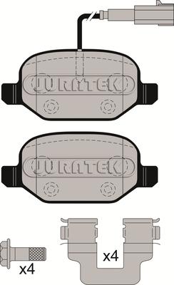 Juratek JCP8019 - Комплект спирачно феродо, дискови спирачки vvparts.bg