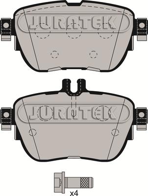 Juratek JCP8166 - Комплект спирачно феродо, дискови спирачки vvparts.bg