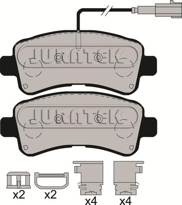 Juratek JCP8173 - Комплект спирачно феродо, дискови спирачки vvparts.bg