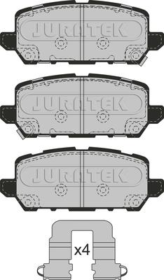 Juratek JCP8267 - Комплект спирачно феродо, дискови спирачки vvparts.bg