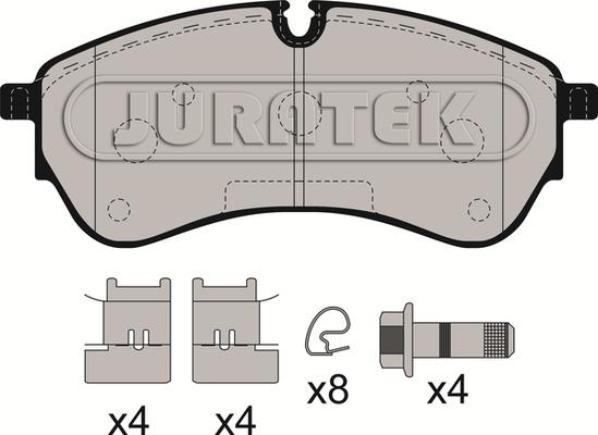 Juratek JCP8204 - Комплект спирачно феродо, дискови спирачки vvparts.bg