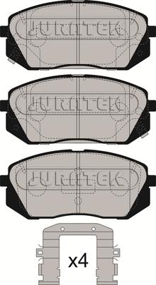 Juratek JCP8280 - Комплект спирачно феродо, дискови спирачки vvparts.bg