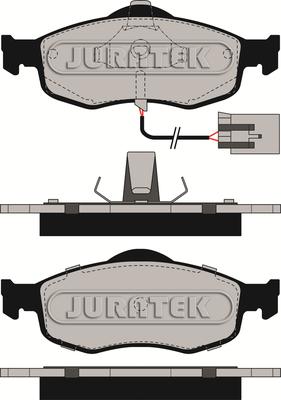 Juratek JCP766 - Комплект спирачно феродо, дискови спирачки vvparts.bg