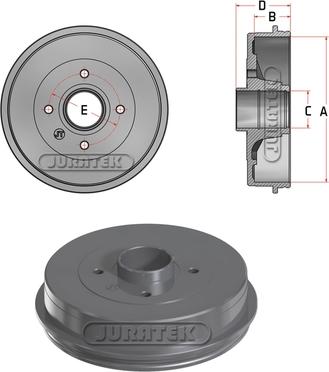 Juratek JDR067 - Спирачен барабан vvparts.bg