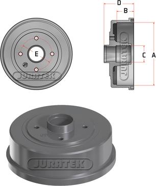 Juratek JDR080 - Спирачен барабан vvparts.bg