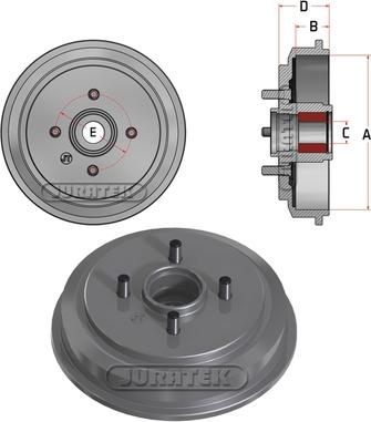 Juratek JDR035B - Спирачен барабан vvparts.bg