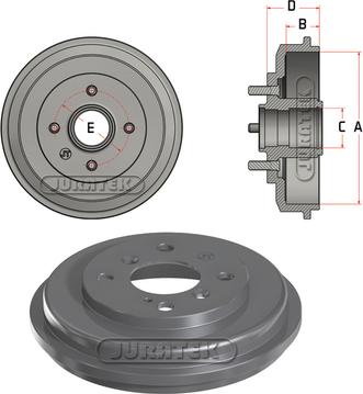 Juratek JDR038 - Спирачен барабан vvparts.bg